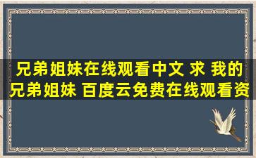 兄弟姐妹在线观看中文 求 我的兄弟姐妹 百度云*资源